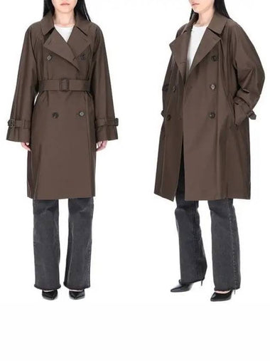 The Cube TITRENCH 2419021014600 012 Twill double trench coat 1044893 - MAX MARA - BALAAN 1