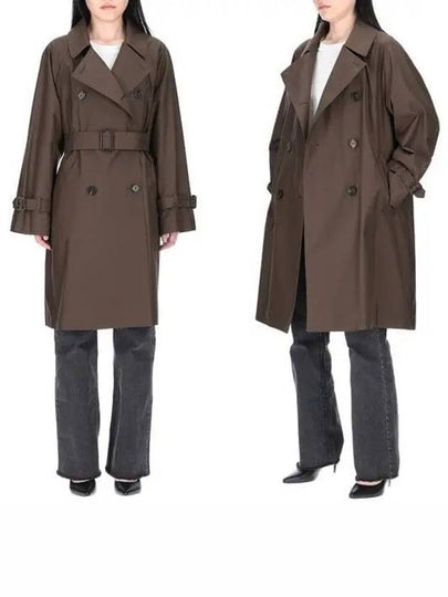 Titrench Belted Trench Coat Brown - MAX MARA - BALAAN 2