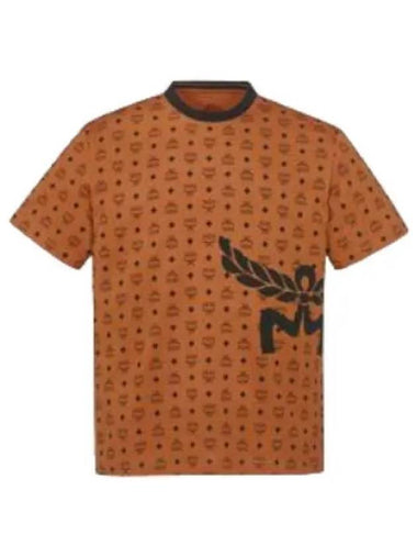 Organic cotton Mega Laurel monogram print T shirt - MCM - BALAAN 1