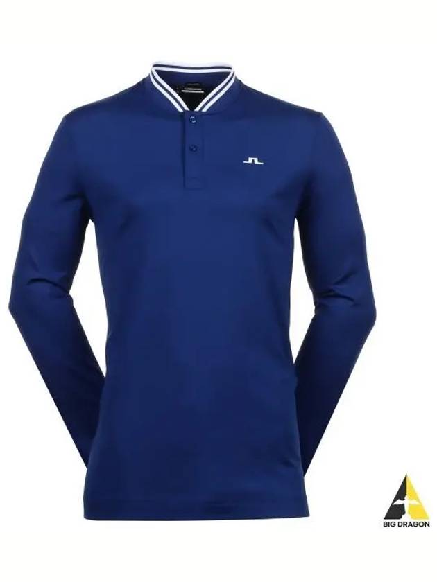 Men's Tyson Long Sleeve Regular Fit Polo Shirt  Sodalite Blue - J.LINDEBERG - BALAAN 2