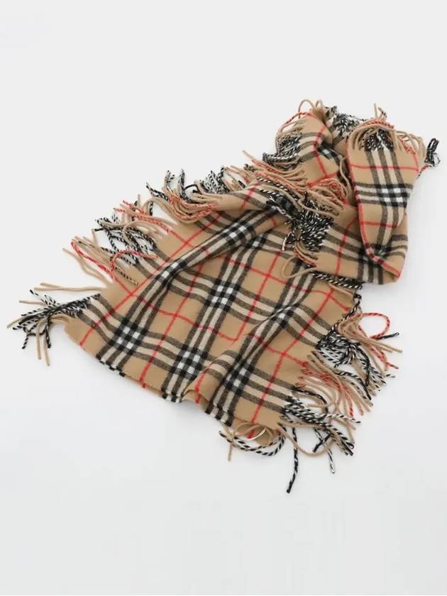 Check Cashmere Scarf Brown - BURBERRY - BALAAN 4