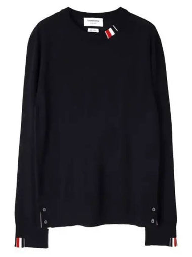 RWB trimmed jersey stitch merino wool knit - THOM BROWNE - BALAAN 1