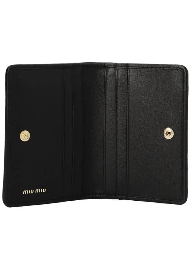 Matelasse Nappa Leather Card Wallet Black - MIU MIU - BALAAN 5