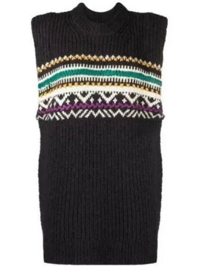 Gresley Wool Sleeveless Knit Top Fade Night - ISABEL MARANT - BALAAN 2