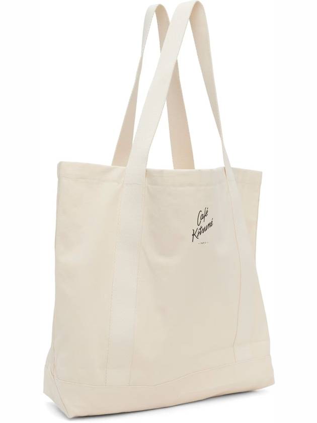 24SS Cafe Kitsune Fox Logo Eco Bag Tote Bag - MAISON KITSUNE - BALAAN 6