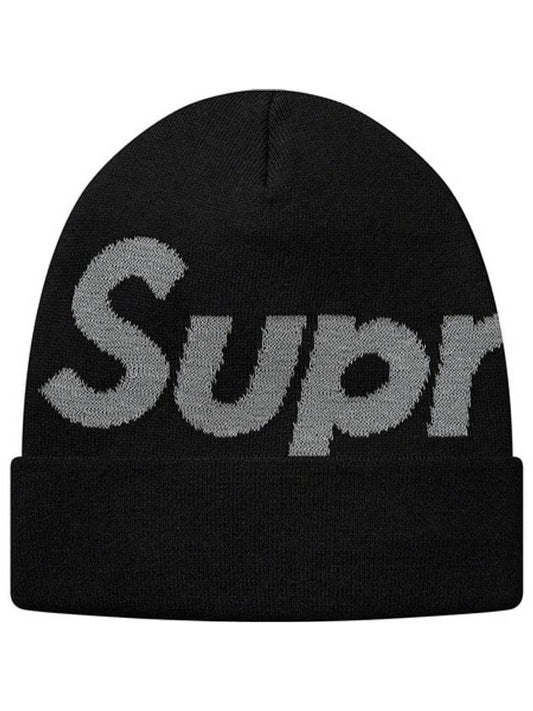 18FW Big Logo Beanie Black - SUPREME - BALAAN 1