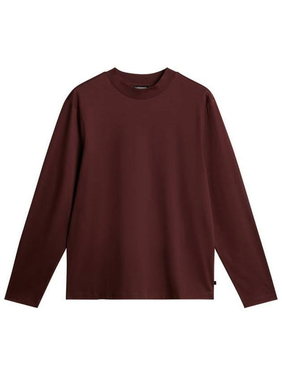 Ace Mock Neck Long Sleeve T-Shirt Bitter Chocolate - J.LINDEBERG - BALAAN 2