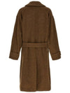 Alpaca Wool Duffel Coat Brown - LEMAIRE - BALAAN 3