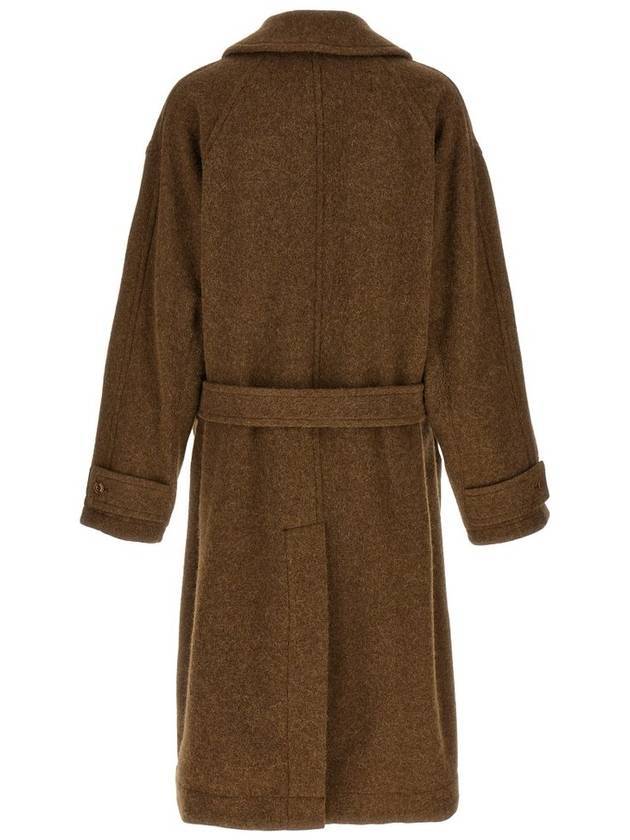 Alpaca Wool Duffel Coat Brown - LEMAIRE - BALAAN 3