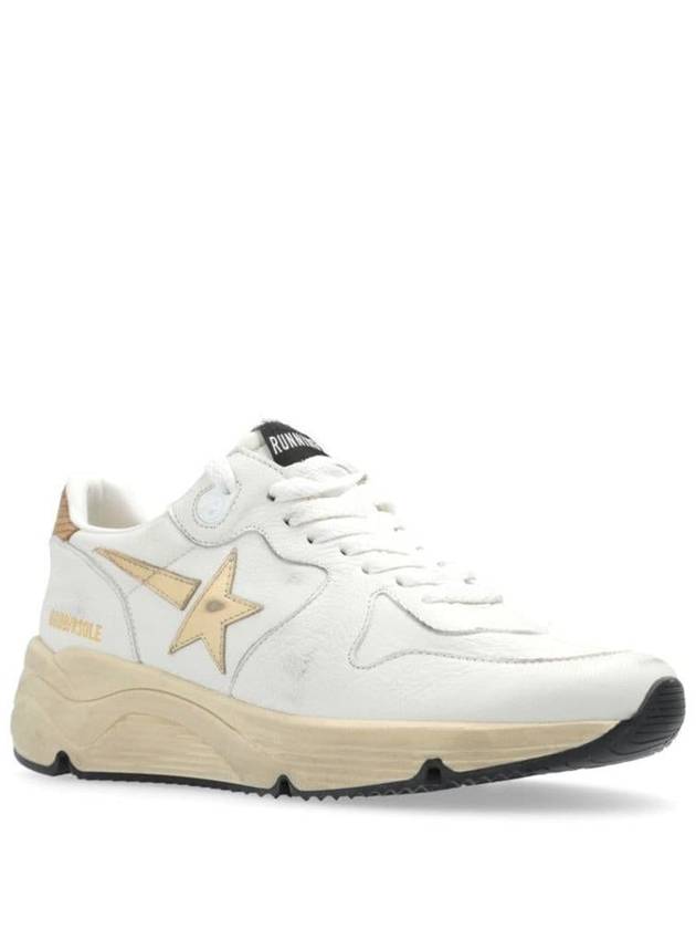 Running Sole Sports Low Top Sneakers Gold White - GOLDEN GOOSE - BALAAN 6