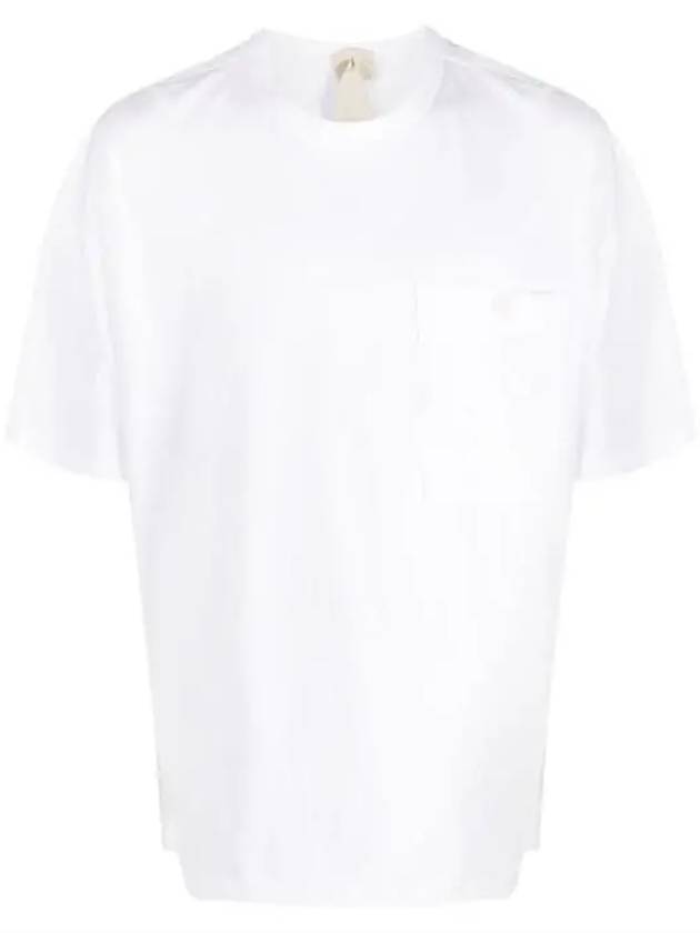 Pocket Back Logo Patch Cotton Short Sleeve T-Shirt White - TEN C - BALAAN 2