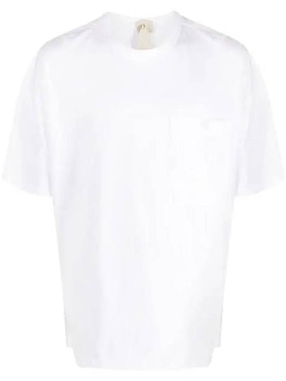 Pocket Back Logo Patch Cotton Short Sleeve T-Shirt White - TEN C - BALAAN 2