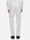 Men's Waffen Patch Garment Dyed Cargo Straight Pants White - STONE ISLAND - BALAAN.