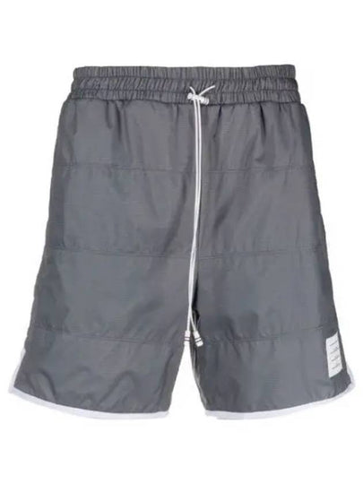 Ripstop Jersey Lining Track Shorts Grey - THOM BROWNE - BALAAN 2