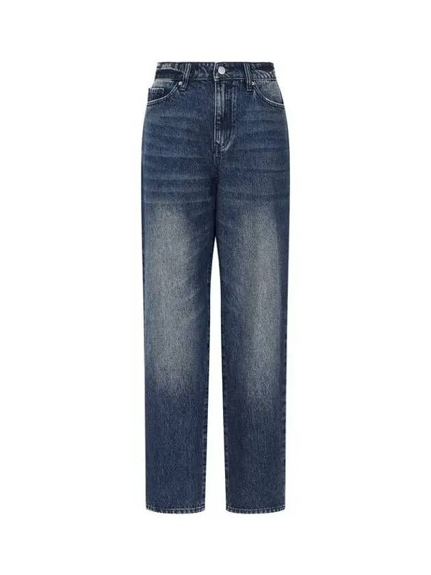 Women s Leather Patch High Rise Girlfriend Jeans Indigo 271067 - ARMANI EXCHANGE - BALAAN 1