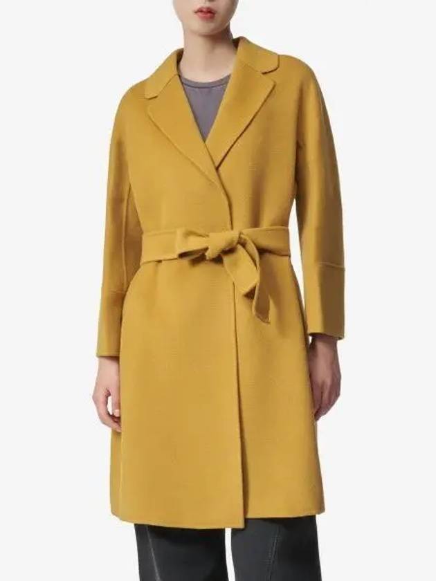 Max Mara Arona Virgin Wool Belted Coat Senafe 90160439600096 - S MAX MARA - BALAAN 1