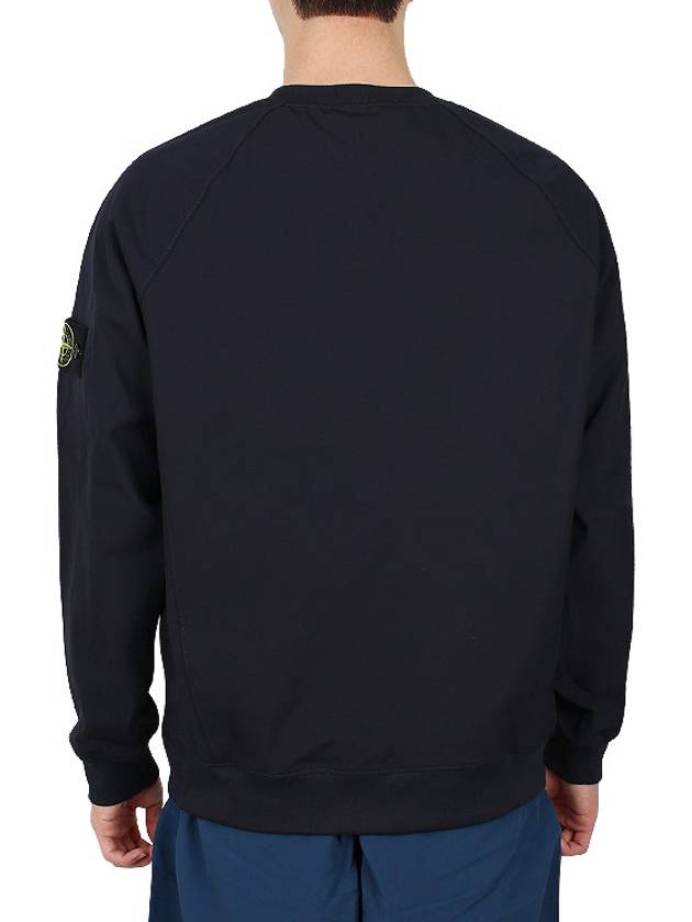 Crewneck Stretch Nylon Badge Sweatshirt Navy - STONE ISLAND - BALAAN 5