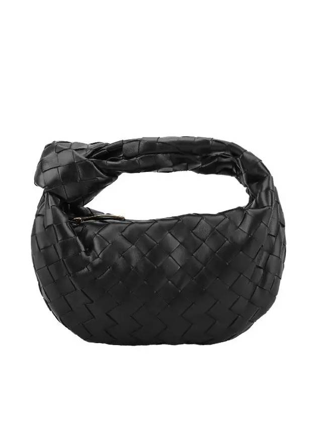 Jodie Intrecciato Small Tote Bag Black - BOTTEGA VENETA - BALAAN 3