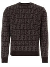 Men's Monogram Intarsia Knit Top Grey - FENDI - BALAAN 2