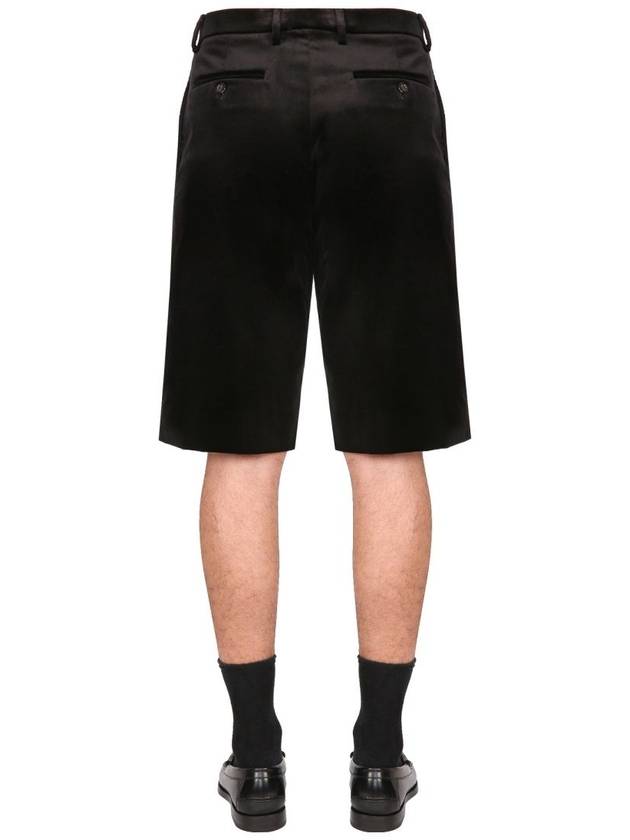 Men's Stretch Velvet Shorts Black - GUCCI - BALAAN 8