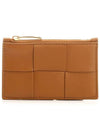 Intrecciato Zipper Card Wallet Camel - BOTTEGA VENETA - BALAAN 2