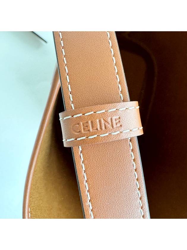 Triomphe Small Canvas Bucket Bag Tan - CELINE - BALAAN 9