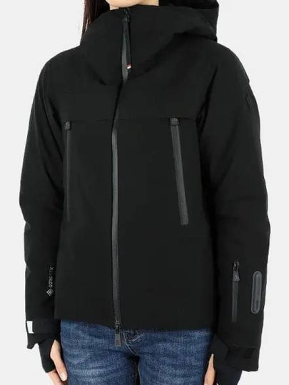 Chanavey Short Down Zip-Up Hoodie Black - MONCLER - BALAAN 2