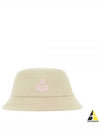 Haley Embroidered Logo Bucket Hat Ecru Pink - ISABEL MARANT - BALAAN 2