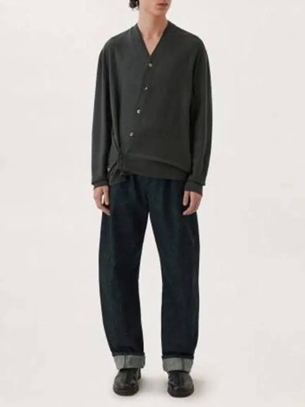 double layered cardigan charcoal - LEMAIRE - BALAAN 5