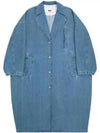 Long Denim Oversized Coat Blue - MAISON MARGIELA - BALAAN 2