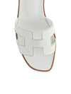 Oran Calfskin Slippers Blanc - HERMES - BALAAN 5