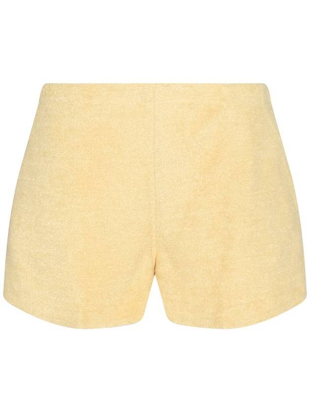 Women's Panarea Cotton Linen Shorts Pineapple Sorbet - LORO PIANA - BALAAN 1