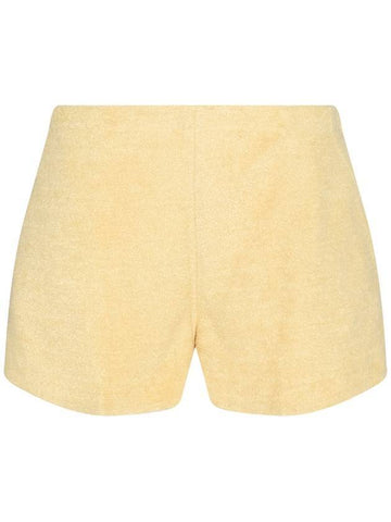 Women's Panarea Cotton Linen Shorts Pineapple Sorbet - LORO PIANA - BALAAN 1