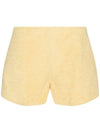 Women's Panarea Cotton Linen Shorts Pineapple Sorbet - LORO PIANA - BALAAN 1