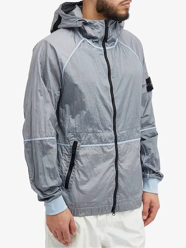 Wappen Old Effect Hooded Jacket Light Blue - STONE ISLAND - BALAAN 2