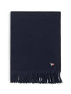 Small Tricolor Fox Wool Muffler Navy - MAISON KITSUNE - BALAAN 3