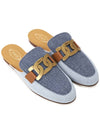 Flat Bloafers Blue - TOD'S - BALAAN.