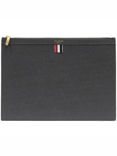 Medium Document Holder Clutch Bag Dark Grey - THOM BROWNE - BALAAN 2