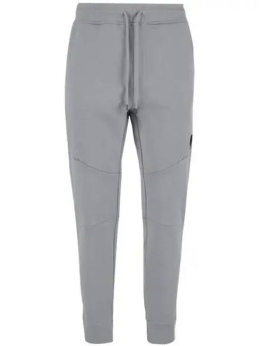 Men's Diagonal Lens Wappen Fleece Track Pants Grey - CP COMPANY - BALAAN 2