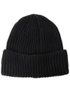 Extra Fine Merino Wool Goggle Beanie Black - CP COMPANY - BALAAN 3