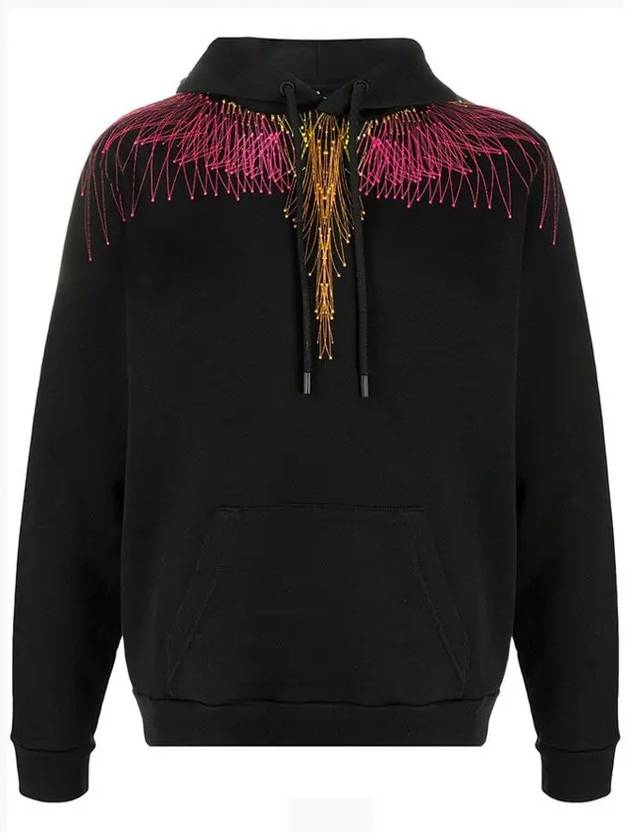 Fuchsia Wing Camo Wing Hoodie Black - MARCELO BURLON - BALAAN 2