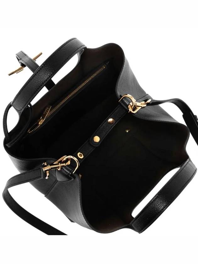 T Timeless Leather Shopping Mini Tote Bag Black - TOD'S - BALAAN 5