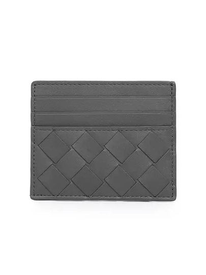 Intrecciato Leather Card Wallet Grey - BOTTEGA VENETA - BALAAN 2