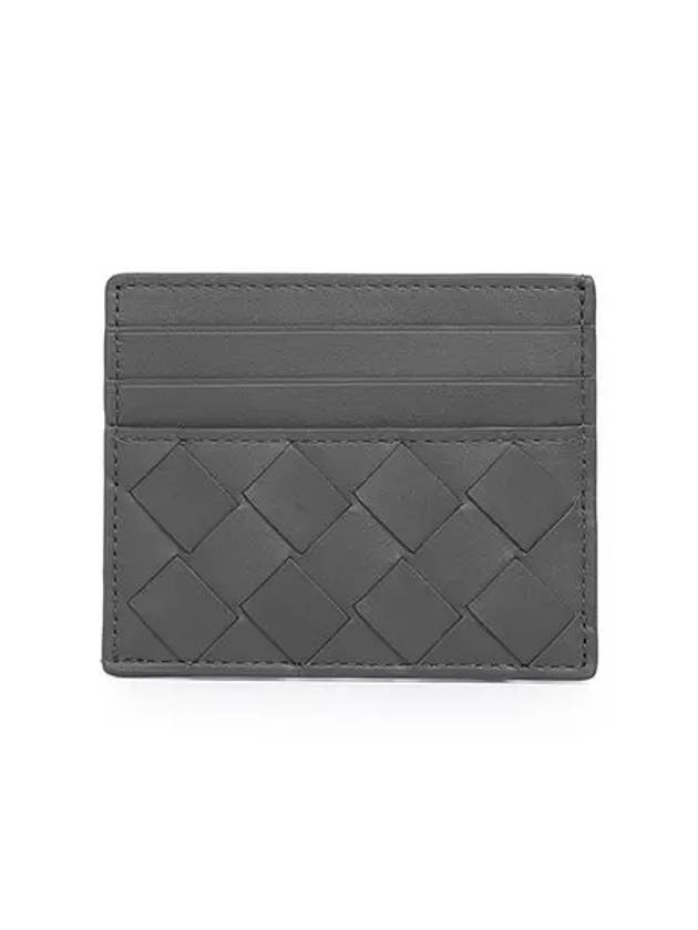 Intrecciato Leather Card Wallet Grey - BOTTEGA VENETA - BALAAN 4