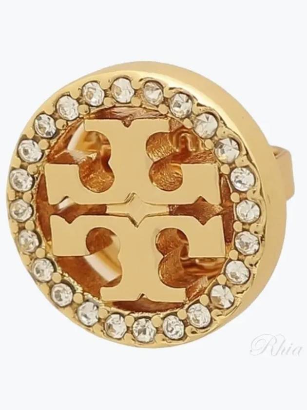 Miller Crystal Stud Earrings Gold - TORY BURCH - BALAAN 2