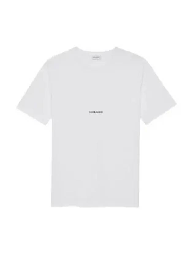 Rive Gauche Short Sleeve T-Shirt White - SAINT LAURENT - BALAAN 2