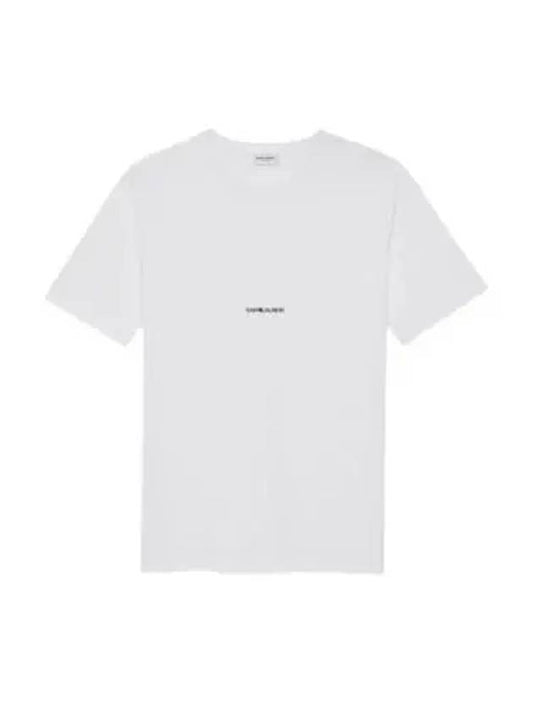 Rive Gauche Short Sleeve T-Shirt White - SAINT LAURENT - BALAAN 2