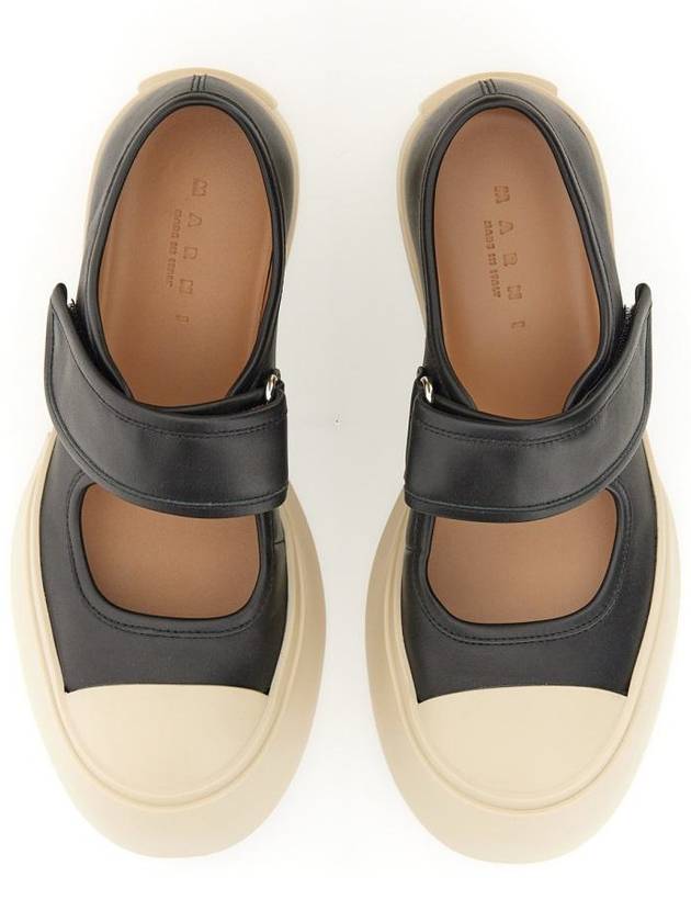 Nappa Leather Mary Jane Low Top Sneakers Black - MARNI - BALAAN 11