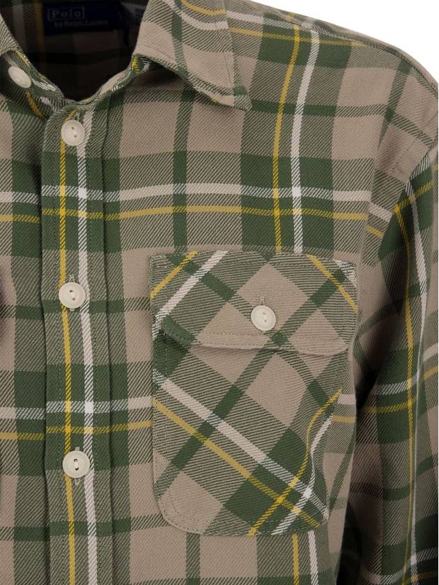 Shirt 211910780 001 BEIGE GREEN - POLO RALPH LAUREN - BALAAN 5