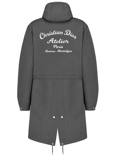 Homme Atelier Back Logo Hooded Parka Grey - DIOR - BALAAN 2